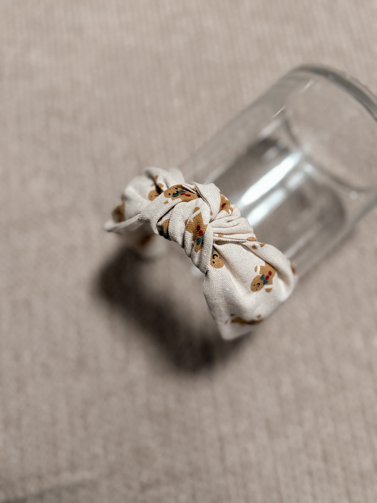 Gingerbread Man Top Knot Hard headband