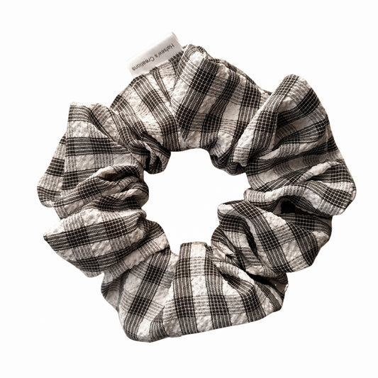 Black Gingham Scrunchie