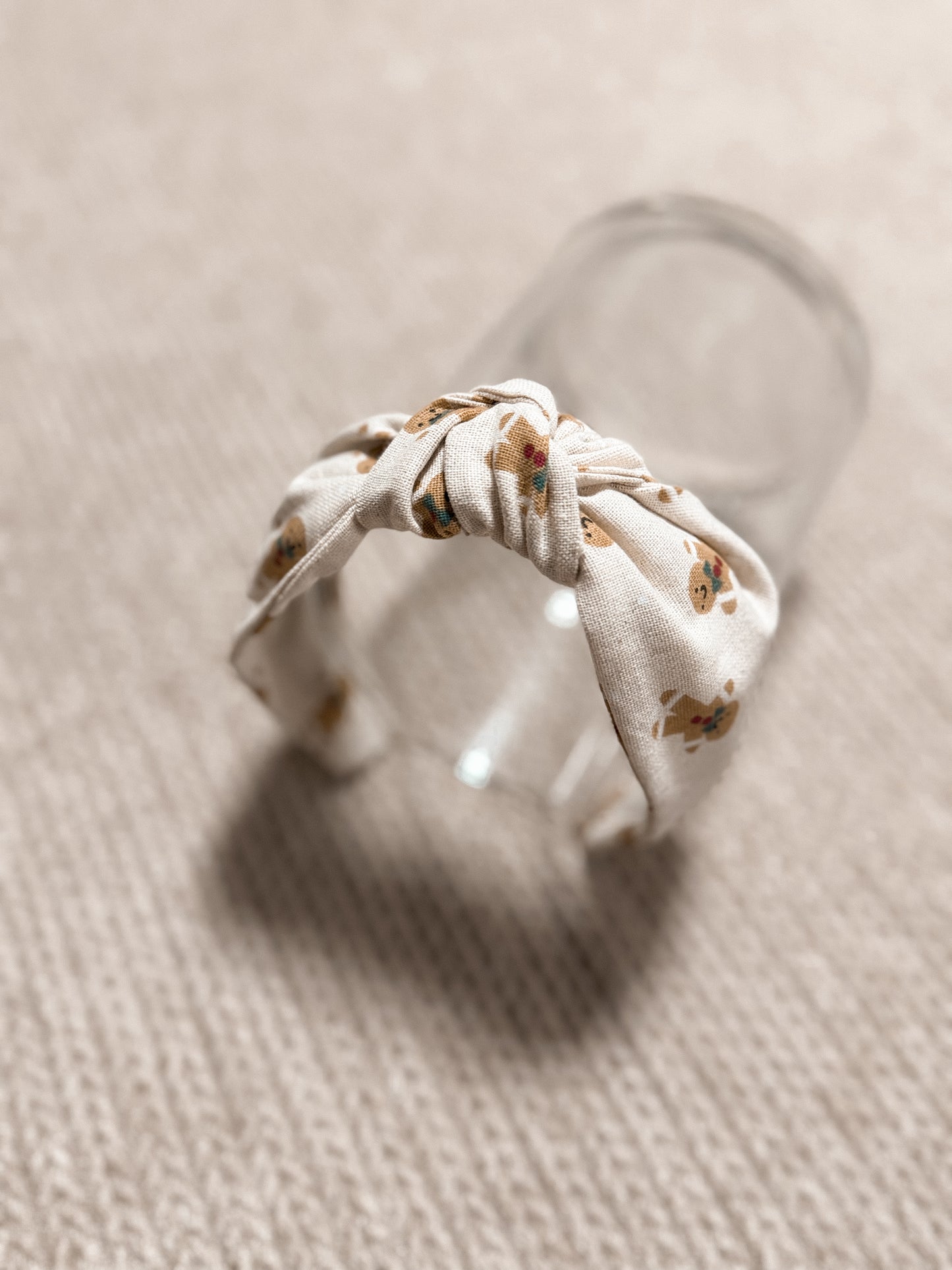 Gingerbread Man Top Knot Hard headband