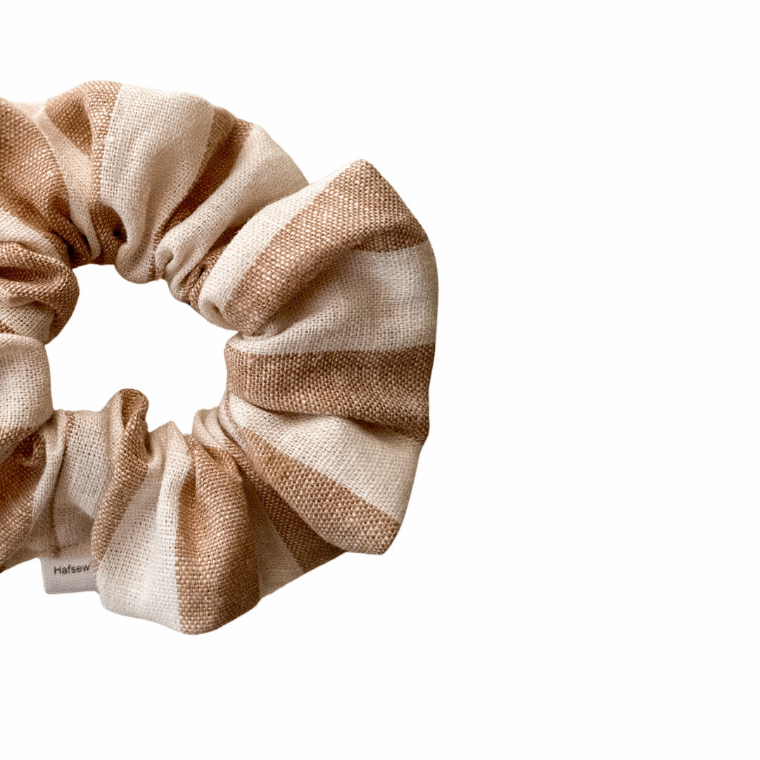 Linen Stripes Scrunchie
