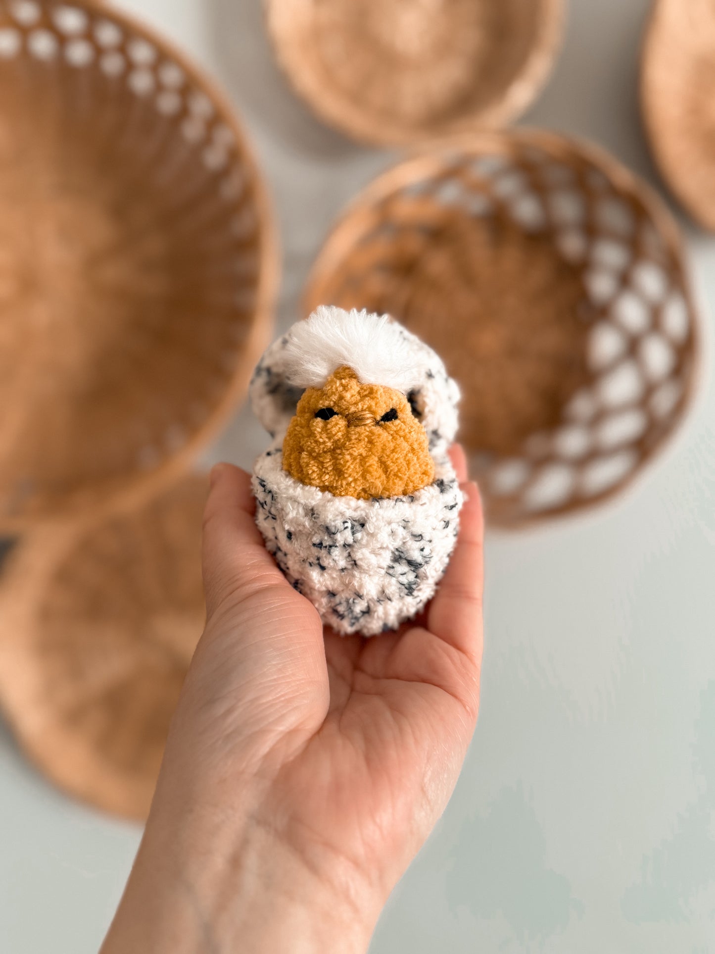 Chick in a hatched egg