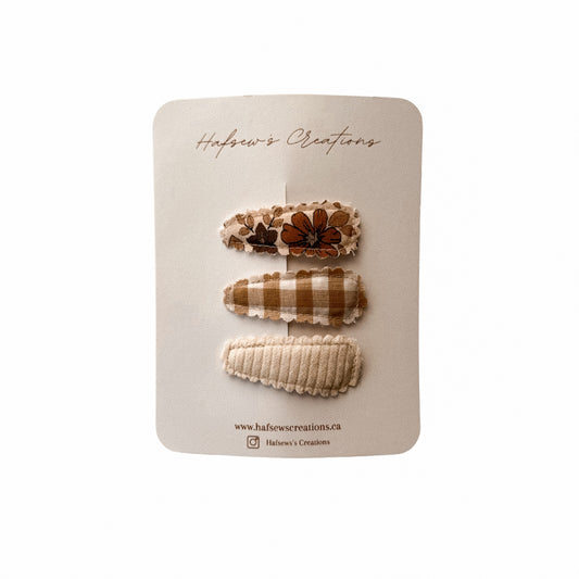 Neutral Non-Slip Hair Snap Clips