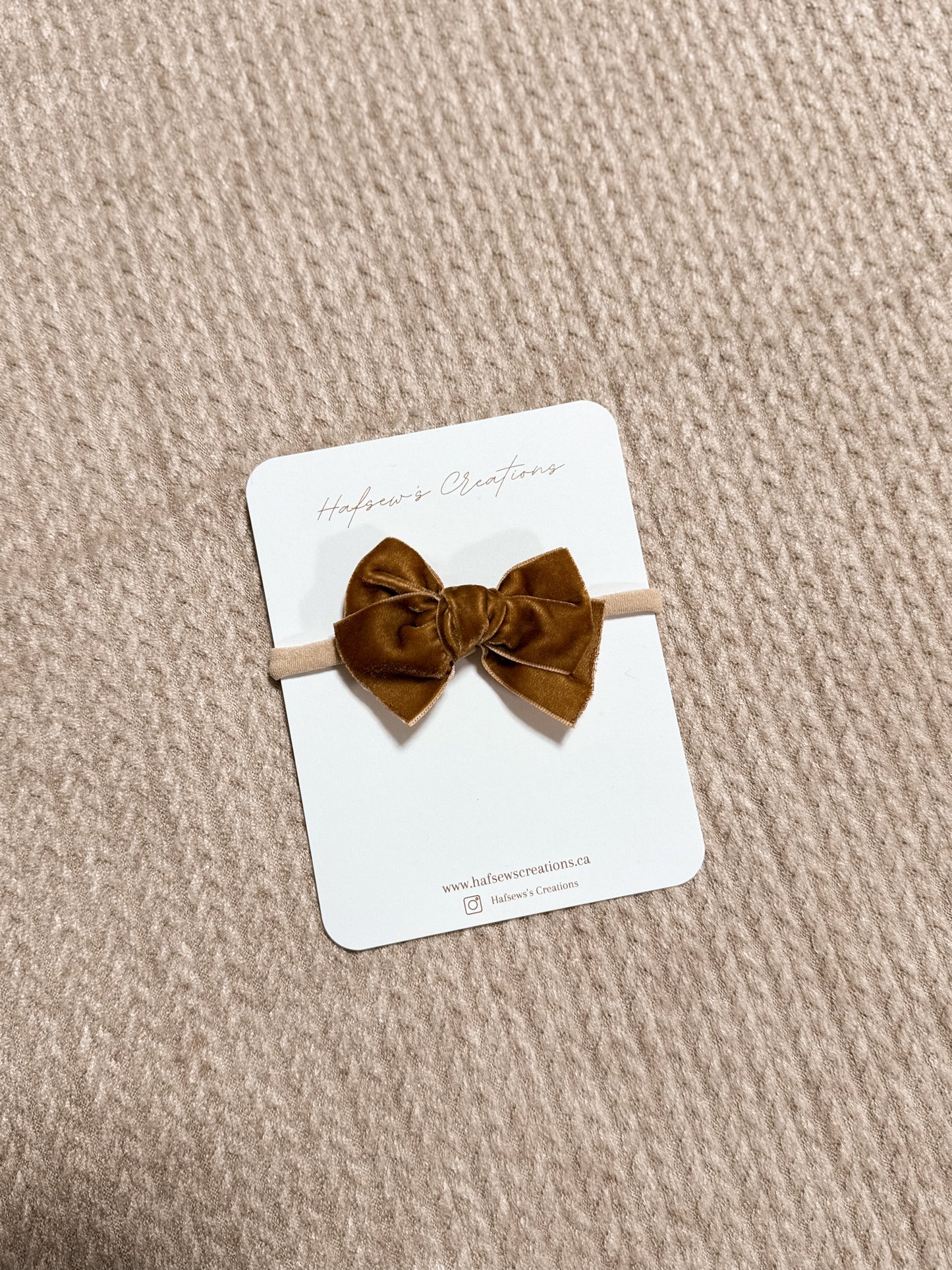 Brown Velvet Bow