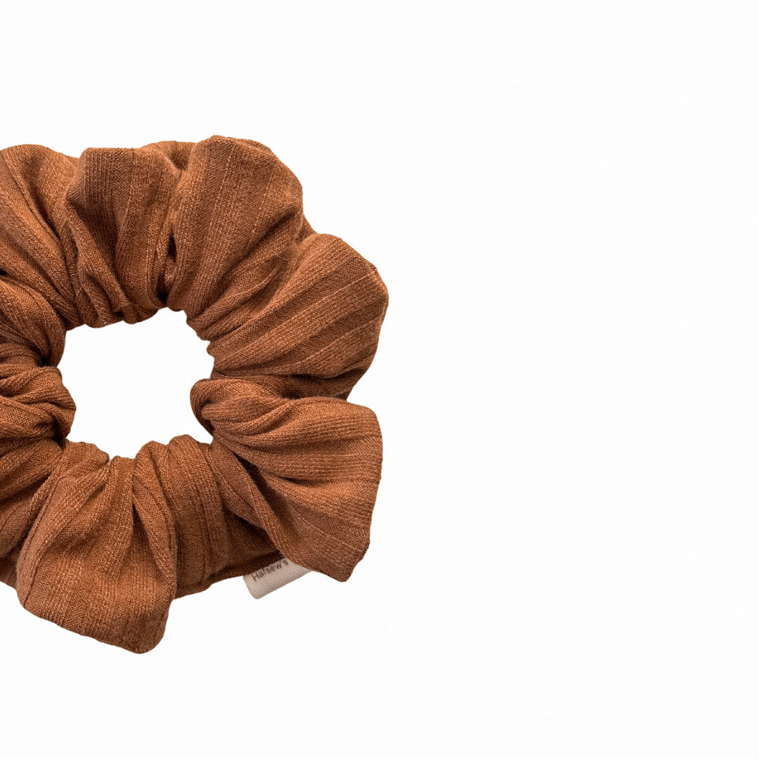 Ginger Snap Rib Knit Scrunchie