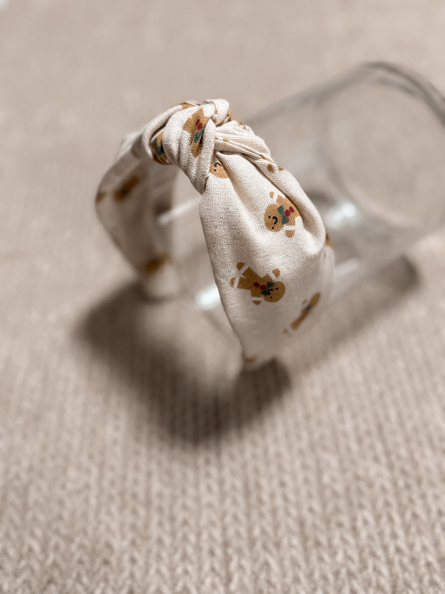 Gingerbread Man Top Knot Hard headband