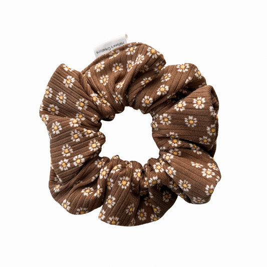 Brown with Floral Scrunchie
