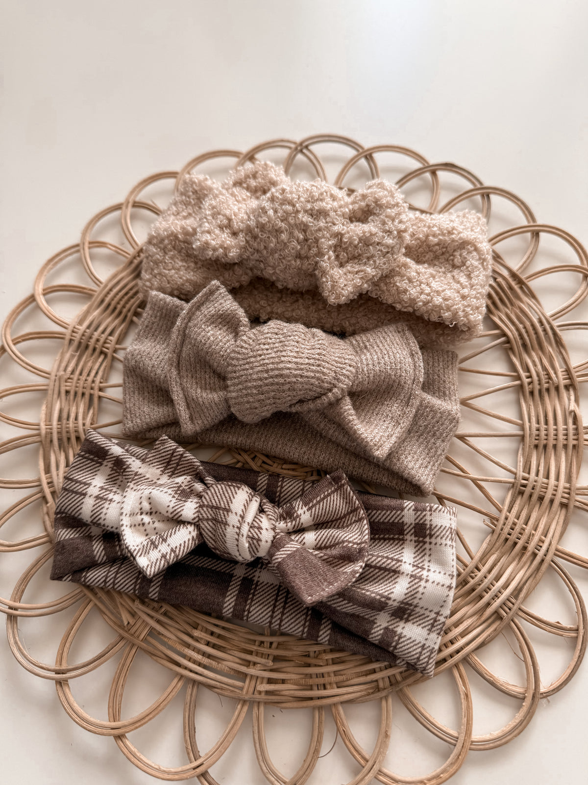 Fall Hand Tied Big Bow Headband