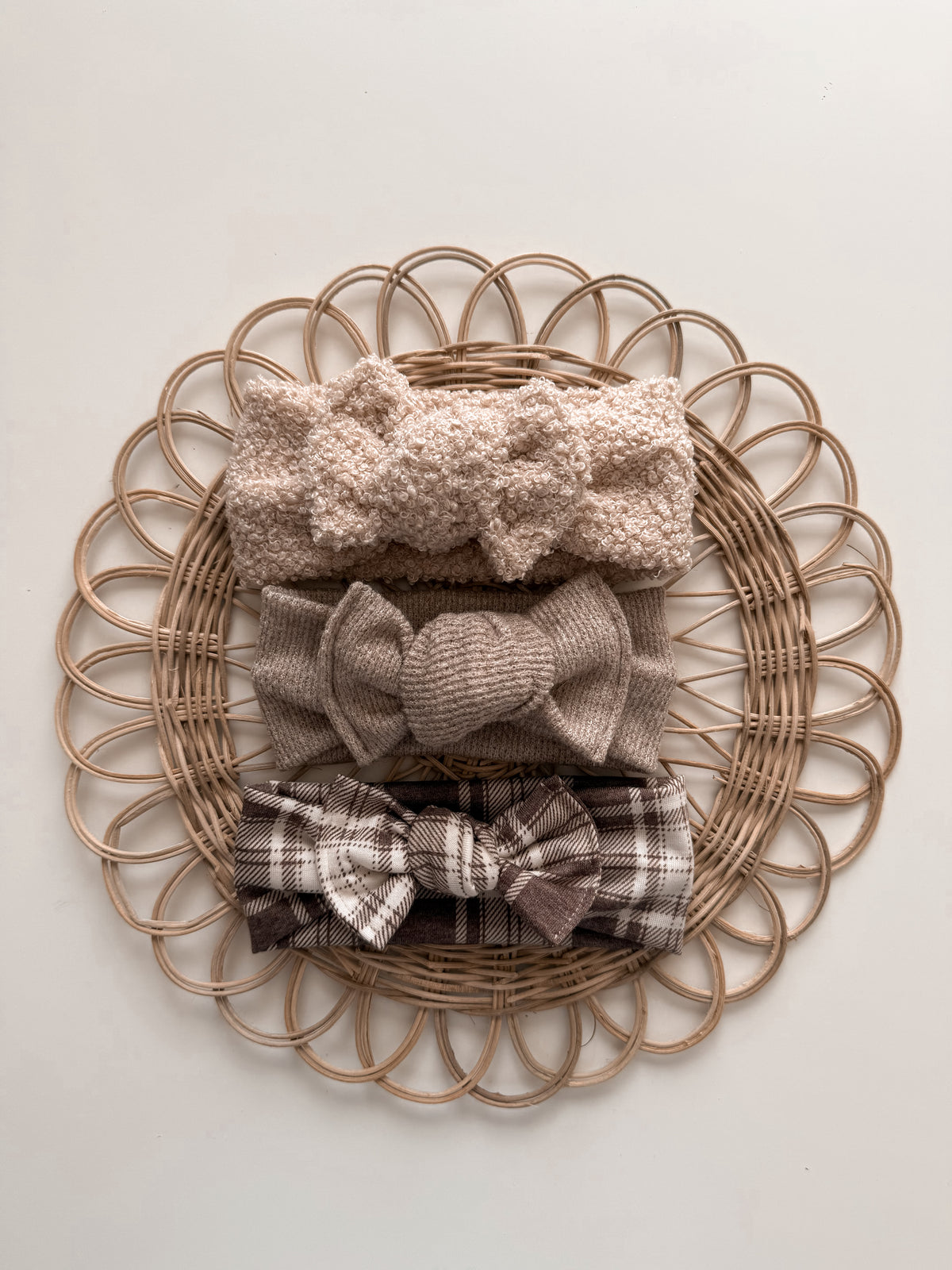 Fall Hand Tied Big Bow Headband