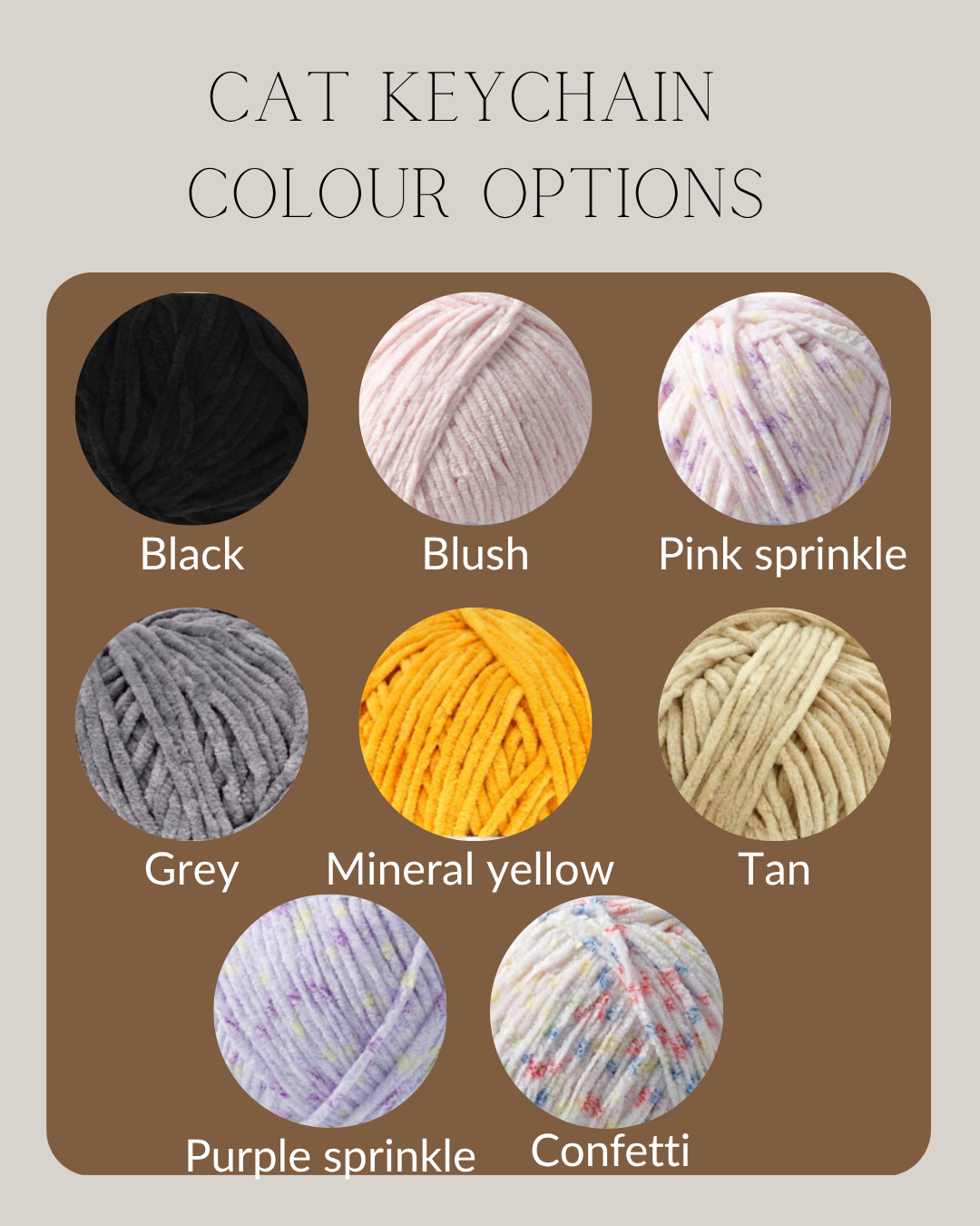 Soft plush Cat keychain