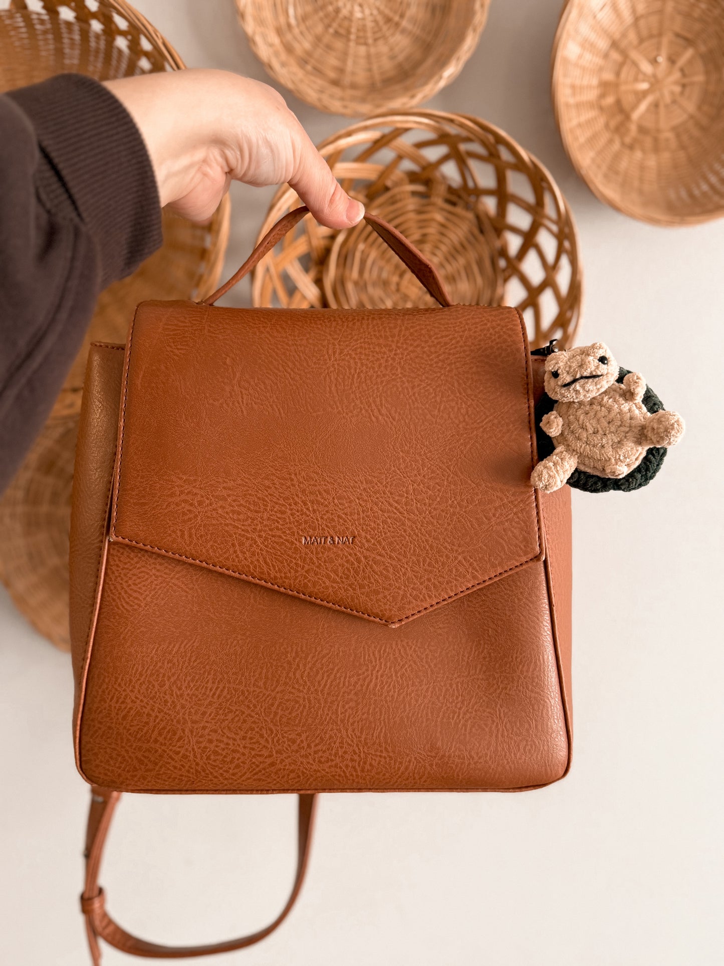 Grumpy Plush Turtle Keychain