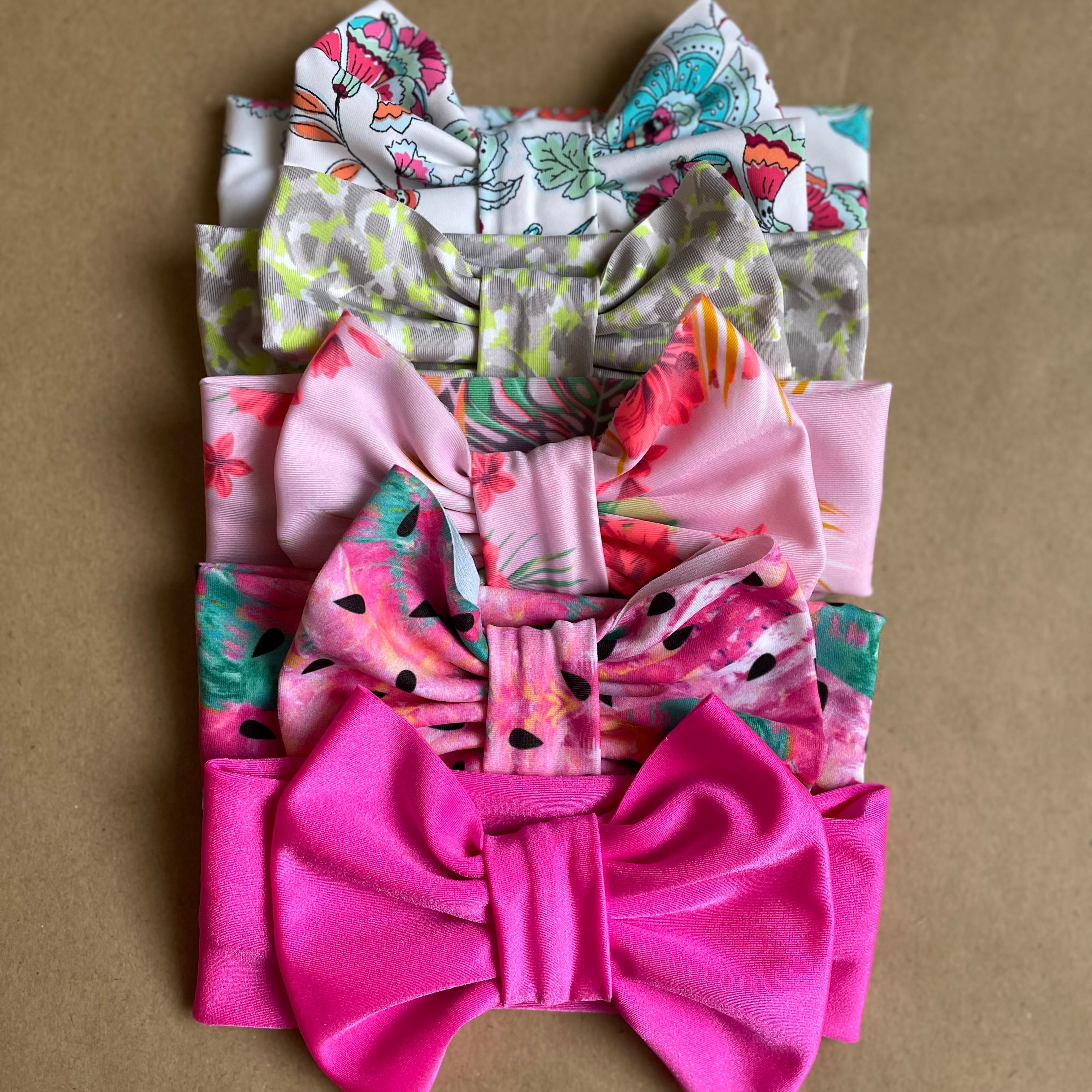 Swim/athletic big bow headband