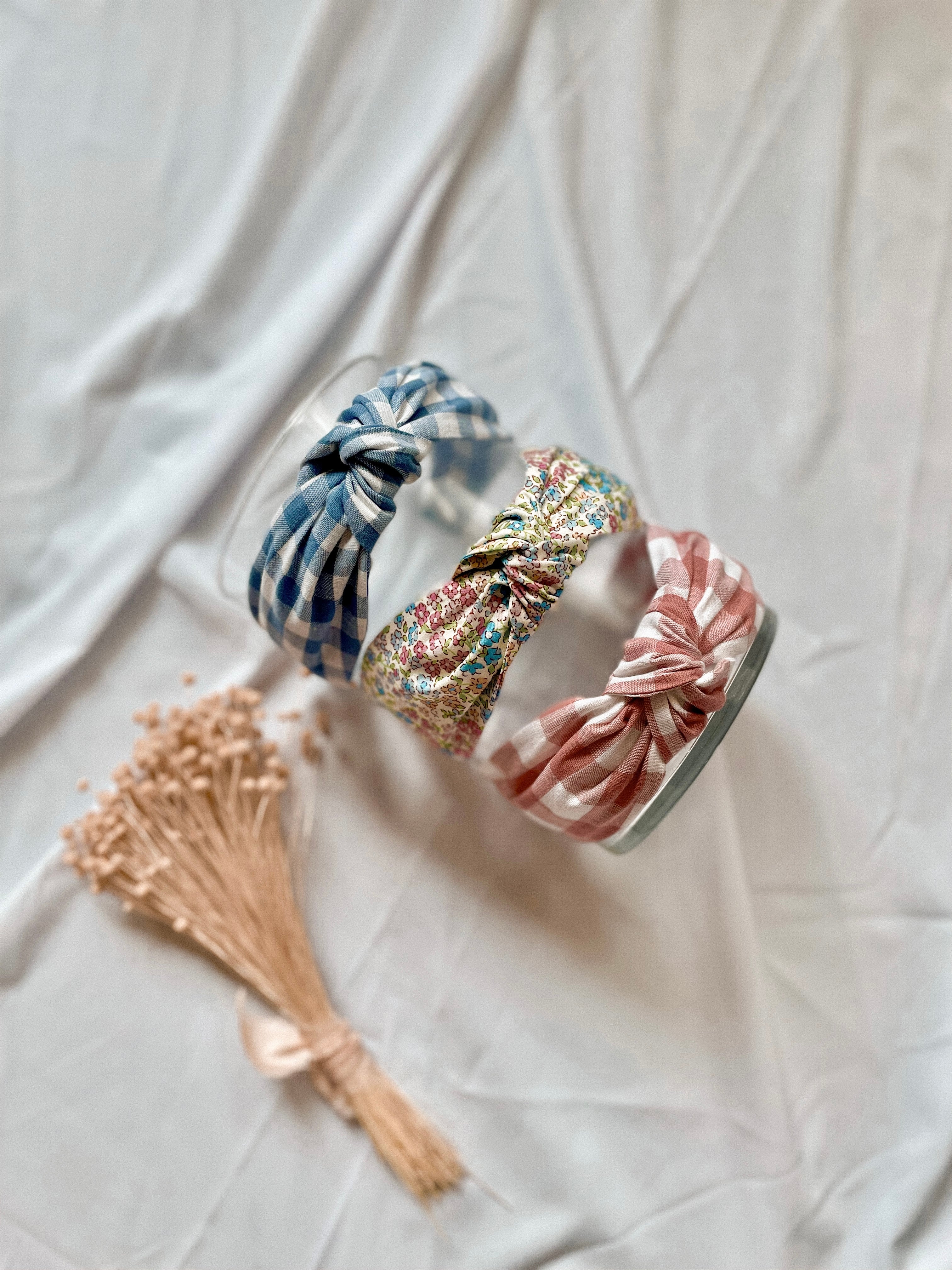 Summer Print Florals Top Knot Hard Headband