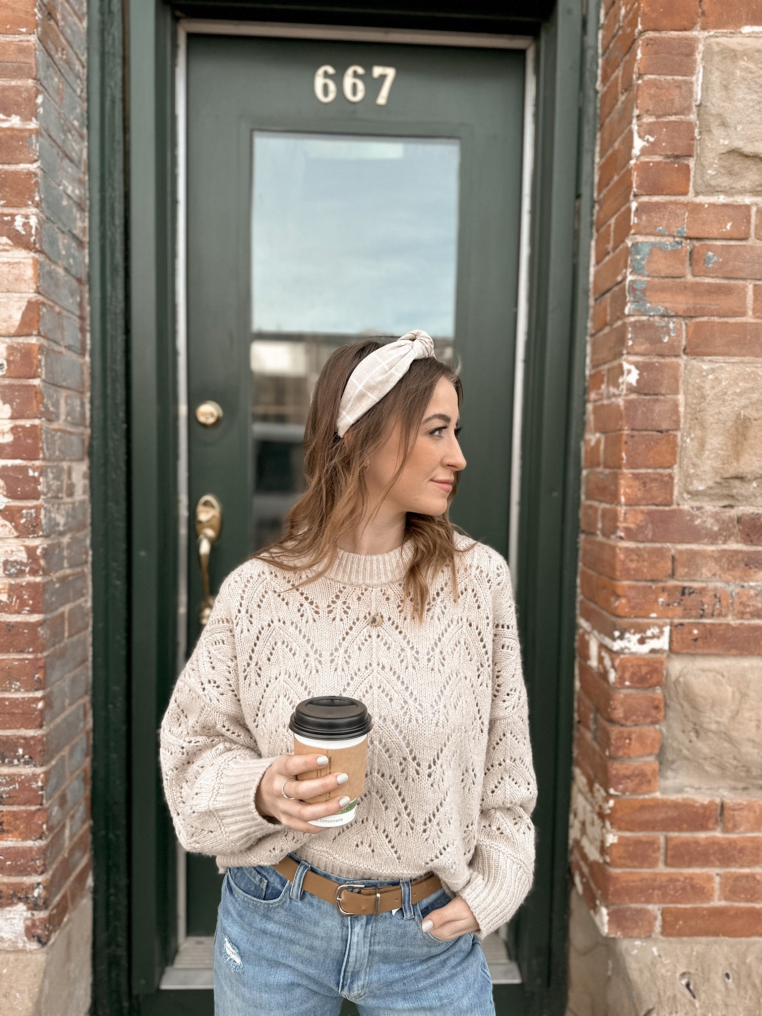 Linen top knot hard headband