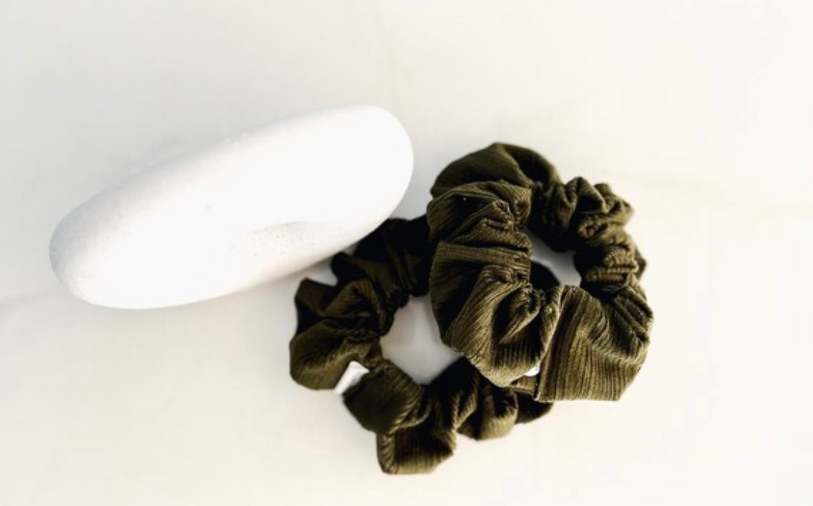 Corduroy scrunchies