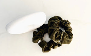 Corduroy scrunchies