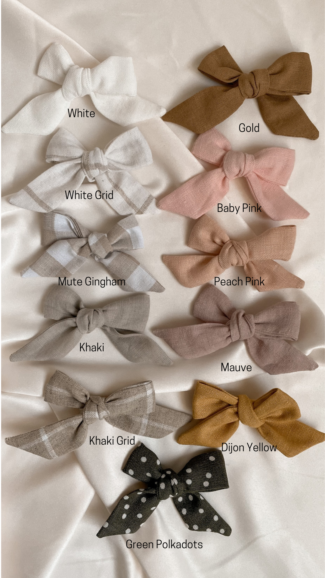 Linen sailor bows