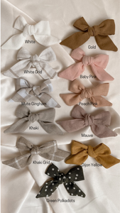 Linen sailor bows