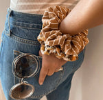 Load image into Gallery viewer, Stripe|vintage floral scrunchies

